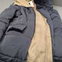 PRETTYGARDEN Women 2025 Winter Clothes Trendy Reversible Zipper Furry Fleece Long Coat Jackets (Grey Blue, Medium)