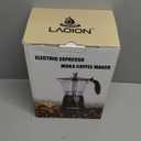 Cuban Coffee Maker, 6 or 3cup Electric Espresso Coffee Maker, Portable Cafeteras Electricas Modernas, Electric Moka Pot with Detachable Base & Overheat Protection, Coffee Gift for Home Travel (Black)