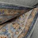 Washable Hallway Runner Rug 3x20: Non Slip Runner Rugs with Rubber Backing Soft Kitchen Rug Farmhouse Distressed Carpet Runner for Living Room Bedroom Bathroom (Blue, 3X20)