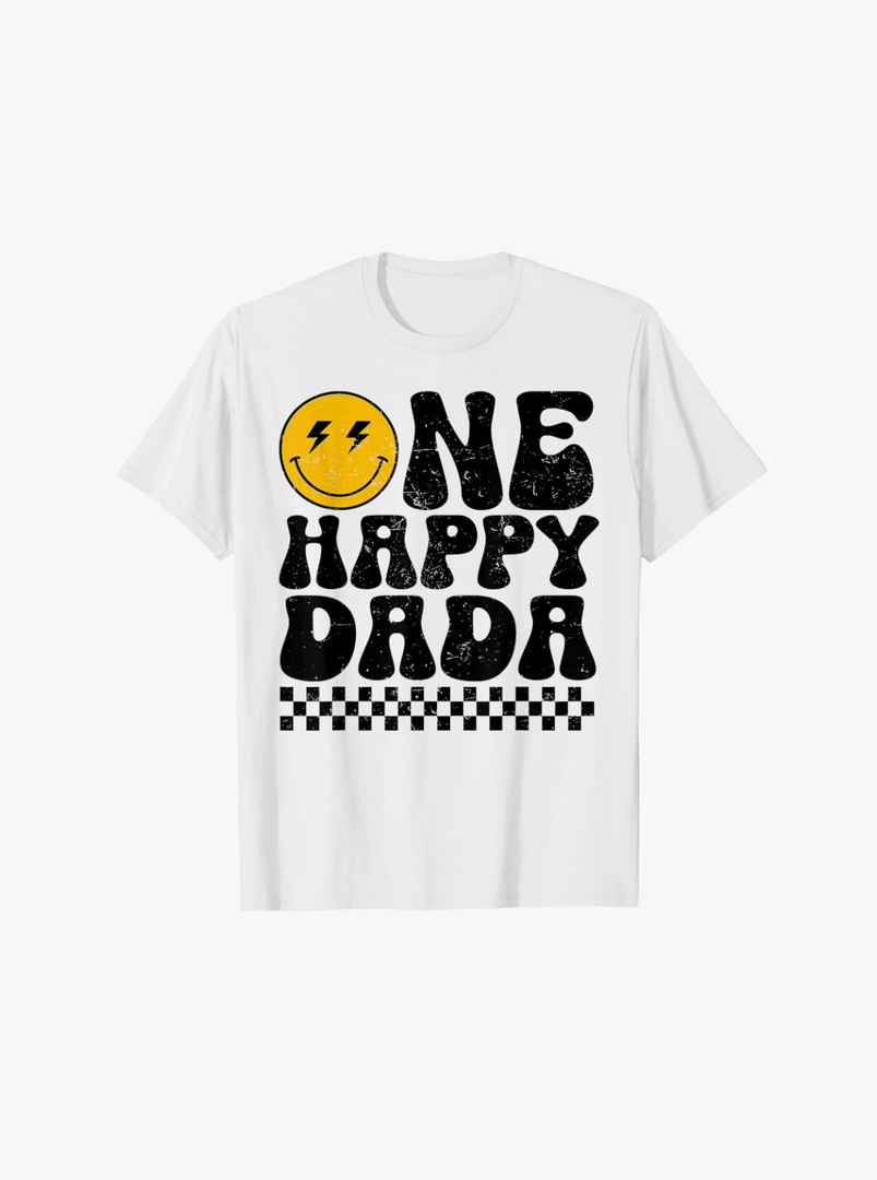 One Happy Dude Dada 1st Birthday Family Matching T-Shirt size XL