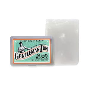 Gentleman Jon 3.7 Ounce Alum Block in Plastic Case - Upgrade Your Shave - Soothing Aftershave Solution for Shaving Razor Burn Relief - Travel Friendly Durable Plastic Case Included, Aftershave for Men