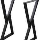 MBQQ Furniture Legs 35" Height 15" Wide Rustic Decory Triangle Shape Table Legs,Heavy Duty Metal Desk Legs,Dining Table Legs,Industrial Modern, DIY Iron Bench Legs, H35"x W15"