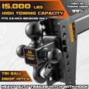 Adjustable Trailer Hitch -Drop Hitch Fit 2.5" Receiver-8" Drop/Rise