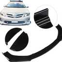 Front Bumper Lip Splitter Kit 3PCS Gloss ABS Front Spoiler Body Kit Compatible with Vehicles 1800mm Width for Enhanced and