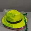 SGBETTER 48 Pack Plastic Party Hats Bulk Neon Fedora Party Hat Colorful Gangster Hat for Adult Kids Birthday Halloween Dress Up, 6 Colors