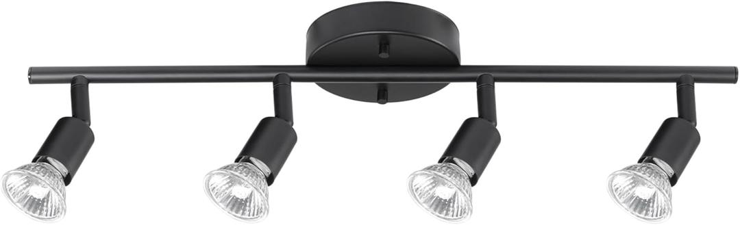 Globe Electric 59354 Payton 4-Light Track Lighting, Matte Black