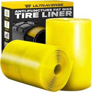 Ultraverse Fat Tire Liners Tube Protection Against Flats, 20, 24 and 26 inch x 4.0 tire Size, Durable Extruded Plastic Shield for Puncture Free Bike Rides  2 Pack