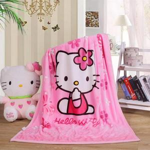 Cartoon Printing Throw Blanket for Girls Kids Adults, 40"x55", All Seasons Flannel Fleece Blanket, Soft & Warm Plush Blankets for Couch Sofa Bed Camping Travel (pink03)