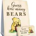 Baby Shower Decorations-Baby Shower Games-Baby Shwoer Party Decor-Baby Shower Table Sign Centerpieces-Baby Shower Games Pooh Birthday Supplies Party Decorations-Guess How Many Bears, Winnie 3