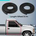 8PCS Door Seal Window Run Channel Sweep Felt Rubber Weatherstrip Kit Compatible with C1500 C2500 C3500 K1500 K2500 K3500 Suburban Jimmy C10 C20 C30 K5 K10 Blazer, OE: 15569071, 15522764, 14027777
