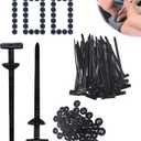 100pcs Nylon Universal Cable Tie Buckle, 2025 New Heavy Duty Self-Locking Nylon Zip Ties Holder, Multipurpose Plastic Cable Ties Tool for Car Daily Repair Quick Fix