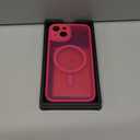 CANSHN Magnetic for iPhone 14 Case, Upgraded [Full Camera Protection] [Compatible with Magsafe] [Translucent Matte] Shockproof Protective Phone Case for iPhone 14 6.1" - Hot Pink