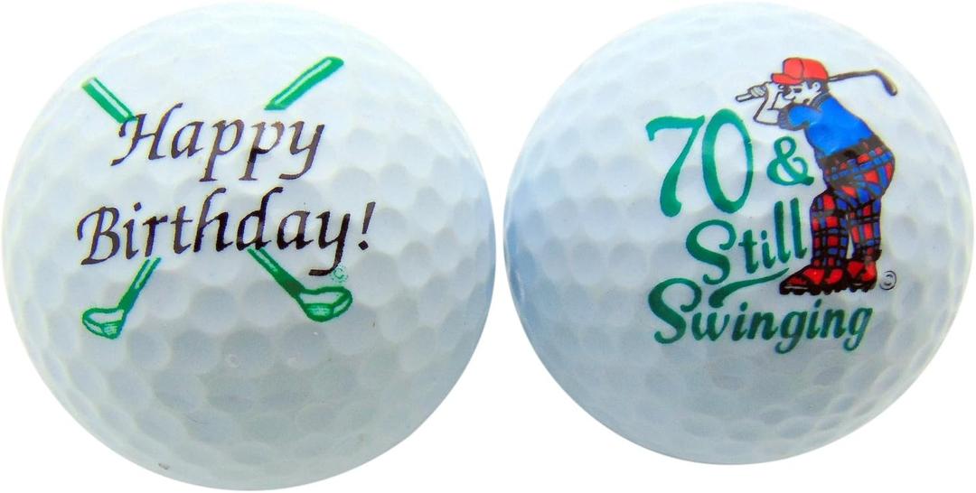 Westmon Works 70th Birthday Golf Balls Set of 2 Golf Ball Golfer Gift Pack