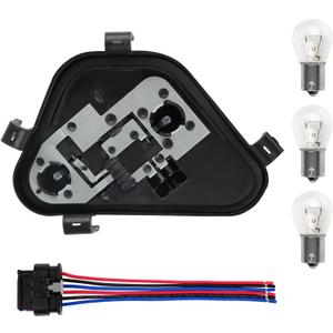 Driver Side Left Rear Tail Light Lamp Holder Bracket Socket Panel Plug Connector Board with Bulbs & Harness Compatible with BMW 3 Series 328i/d 320i 335i 2012 2013 2014 2015 Replace 63217313043