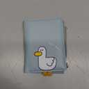 CONISY Cute Wallets for Women, Leather Bifold Small Wallet with Zipper Coin Purse, RFID Blocking Wallet for Girls and Ladies (Duck Blue)