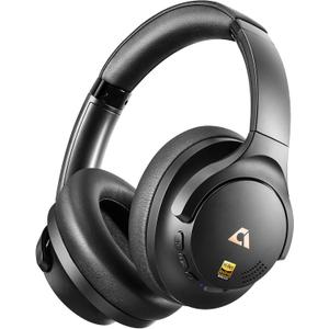 1Mii Y8+ Hybrid Active Noise Cancelling Headphones, 100H Playtime, Bluetooth 6.0 Over Ear LDAC Wireless Hi-Res Audio & Deep Bass, Comfortable for Travel Airplane Home Office, Custom EQ via App, Black