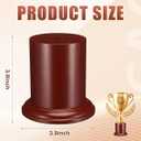 Chunful 1 Pack 3.94 x 3.94 Cherry Wood Base Trophy Base DIY Round Stand Blank for Trophies Awards Trophies Figurines Cups Display Stand Riser