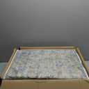 Washable Area Rug 9'x12' Boho Design Non-Shedding Easy Care Ideal for High Traffic Areas in Living Room Bedroom Office Coffee Table Kitchen Large Carpet (Aged Floral Green)