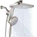 High Pressure Rain Shower Head: Upgrade Shower Heads with Handheld Spray Combo with Fixed Showerhead and 10 Sprays Handheld Shower Head, Detachable Showerheads Built-in Magnetic Docking and Power Jets