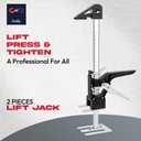 Labor Saving Handle 12" Lever Tool Lifts 2pcs, Wall Tile Locator, Multifunctional Lift Height Adjuster, Door Panel, Lifting Cabinet Jack, Lifts 6.69" Holds 330 lbs (Black Swan)