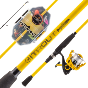Trout Spinning Combo with 40 Pc Tackle Kit, Yellow