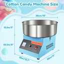 Cotton Candy Machine Commercial, 1000W Efficiently Cotton Candy Maker Machine with Stainless Steel Bowl, Sugar Scoop, Easy & Safe to Use, Candy Floss Maker for Kids, Home, Party, Birthday, Festival