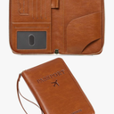 Leather RFID Blocking Passport Holder Travel Wallet, Passport Cover/Travel Wallet for Women/Men