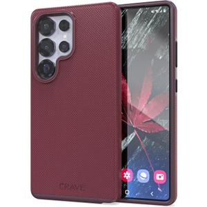 Crave Compatible with Samsung Galaxy S25 Ultra Case, Shockproof Protection Dual Layer Case for Samsung Galaxy S25 Ultra (6.9 inch) - Berry