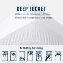 OLANLY Twin Quilted Fitted Mattress Pad  Soft Pillow Top Mattress Topper, Down Alternative Fill, Cooling Comfort Breathable Mattress Cover, Machine Washable Deep Pocket Mattress Protector, White