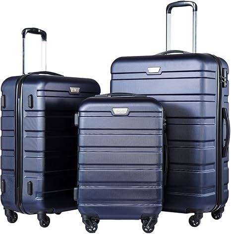 Coolife Luggage 3 Piece Set Suitcase Spinner Hardshell Lightweight TSA Lock