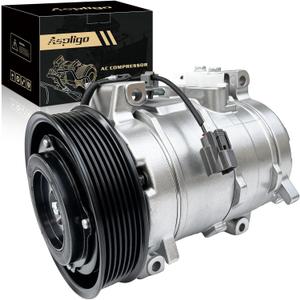 Air Conditioner AC Compressor with Clutch Fits for Honda Accord 2003 2004 2005 2006 2007 2.4L, CO 28003C, 10345430, 140155,10349951,1521609, 1028003,1128003, 38800RAAA01, 38810RAAA01, 38810RBA006