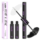 GAQQI Lash Cluster Glue, Lash Bond and Seal Waterproof, Bond & Seal Eyelash Glue for Clusters, Eyelash Adhesive Black Long-Lasting 72H, Latex-Free（5ml+5ml）