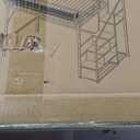 KEIKI Full Size Metal Loft Bed Frame with Convertible Staircase, Built-in Storage Shelves & Wardrobe, Loft Bed with Solid Slats & Guardrail, No Box Spring Required, Easy Assembly, for Bedroom, White