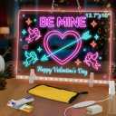 Led Drawing Board with 7 Colors,Light Up Cosmody Drawing Board,Glowing Acrylic Dry Erase Board with Light,Lumiboard Led Boards,Valentines Day Gifts Party Favors Decoration(13.7x10)