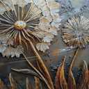 White Flower Wall Art Floral Canvas Print Living Room Bedroom Decor 59"x29"