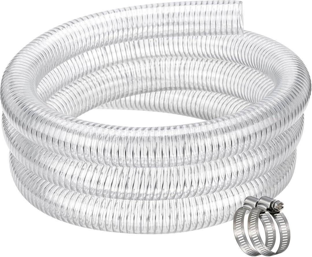 Suction Hose 2"id 5ft Flexible Clear Reinforced PVC Vacuum Pipe