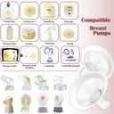 2pcs 23mm Soft Rim Flanges with 106 Degree Wider Opening Angle for Medela Breast Pump, PersonalFit, Freestyle, Maxflow, Freestyle Flex Swing Maxi Connector,Lansinoh Signature Pro