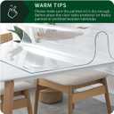 26x48 inch Rectangle Crystal PVC Table Cover - Protector, Waterproof, Clear Plastic Desk Pad for Dining, Coffee Table, Non-slip, Pet Feeding, Hard Floor, Chair Mat, Heat Resistant Vinyl Tablecloth