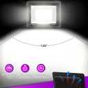 JandCase Dusk to Dawn Flood Lights Outdoor, 50W Plug in Floodlights with 9.8FT Cord, IP66 Waterproof LED Work Light Outside for Garage, Yard, Lawn, UL Listed, 2 Pack (White)