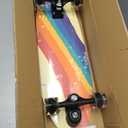Nattork Complete Kid Skateboards 29" x 9" Youth Cruiser Skateboard for Beginners Double Kick Deck Concave Girls or Boys Skateboard