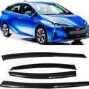 Window Visors Rain Guards for Toyota Prius 2023-2024 Tape-on Window Wind Deflectors Vent Shades Smoke Tinted