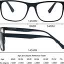 Wide Black Reading Glasses for Men +3.00 Large Oversized Readers Lightweight Square Eyeglasses for Reading for Big Head 4 Pack Spring Hinge Comfortable Fit