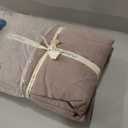 MooMee Bedding Sheet Set 100% Washed Cotton Linen Like Textured Breathable Durable Soft Comfy (Heathered Mauve Brown, King)