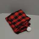 CCINEE 6pcs Christmas Chair Back Cover, Black and Red Grid Chair Slipcovers Hat Buffalo Plaid Christmas Back Covers Christmas Dining Chair Protector Elastic for Dining Room Xmas Party Table Decor