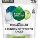 Seventh Generation, Laundry Detergent Packs Ultra Power Plus 42 Count, 29.6 Ounce