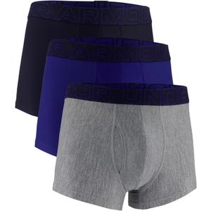 Under Armour Men's Multi-Pack Performance Tech Trunk, Boxer Brief with 3" Inseam, Ultra-Soft (Large, Royal Heather - Core 3-pack)
