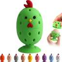 Egg Brush Cleaner, Egg Cleaner for Fresh Eggs, Cute Chick Shaped Egg Wash and Brush, Washing Egg Tool for Standard Sized Eggs (Green)