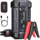 BRPOM Booster Battery 4000 A 26800 mAh Jump Starter, Portable (up to 10 L Diesel or All Gas), Car Start, 12 V with Intelligent Safety Clamps, Type C Cable, 12 Months Standby (BM5001)