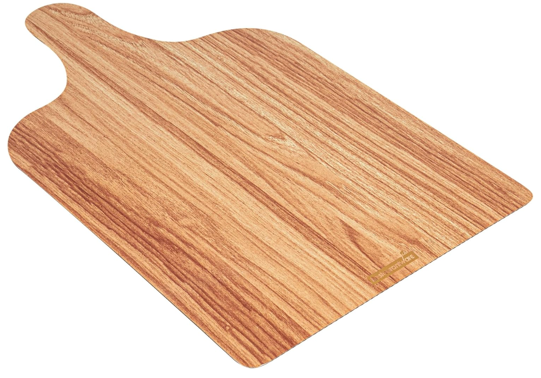 Cater Tek 15.8 x 9.8 Inch Charcuterie Boards, 100 Faux Wood Cheese Boards - with Handle, Stackable, Paper Cardboard Charcuterie Boards, Disposable, for Serving at Catered Events - Restaurantware