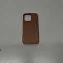 LONLI Classic - Leather Case for iPhone 16 Pro Max - European Genuine Vele Leather, Phone Case, Smoothen and Soften Over Time - Dark Saddle Brown